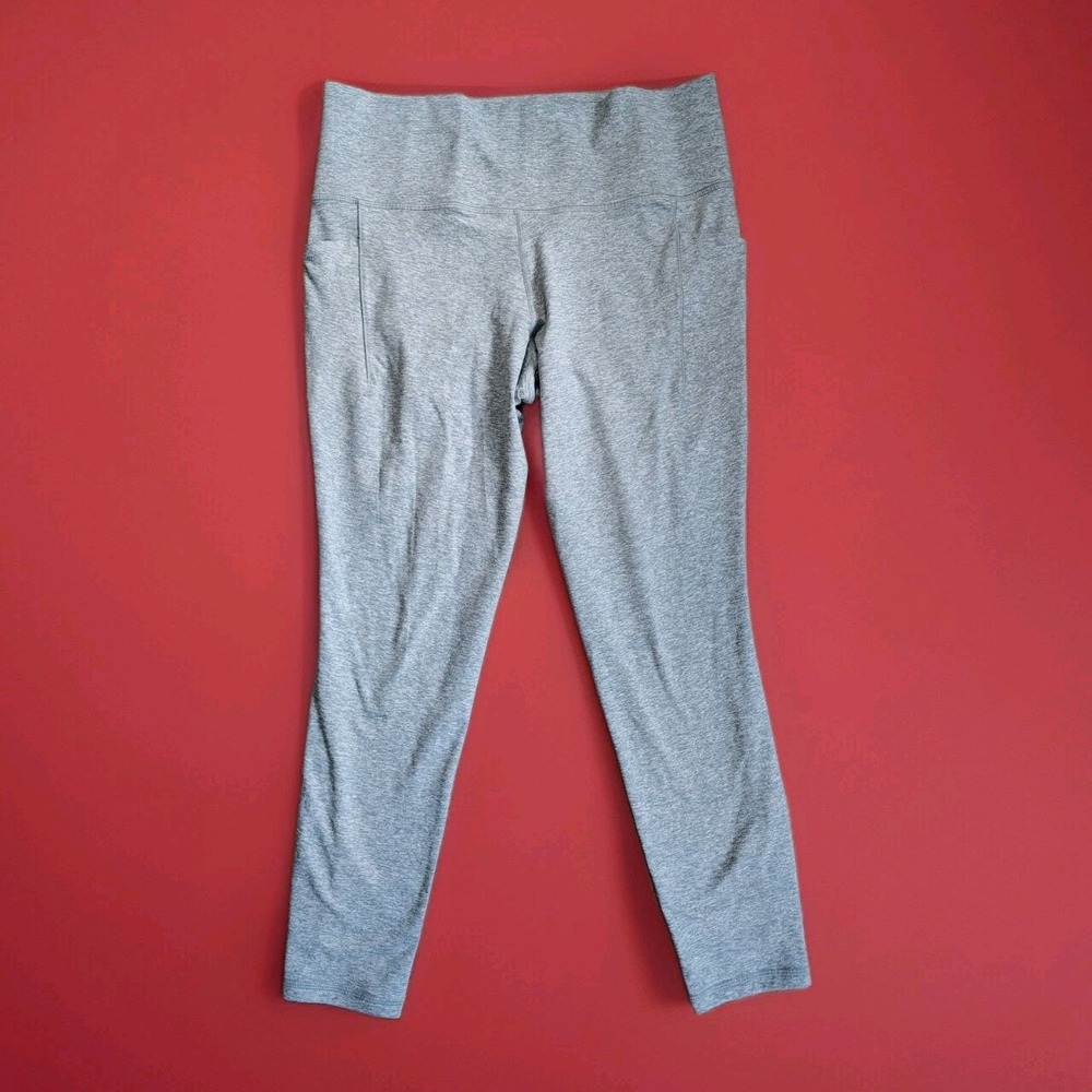 Athleta‎ Salutation Leggings Womens Large Green Stash Pocket II Softluxe Tight